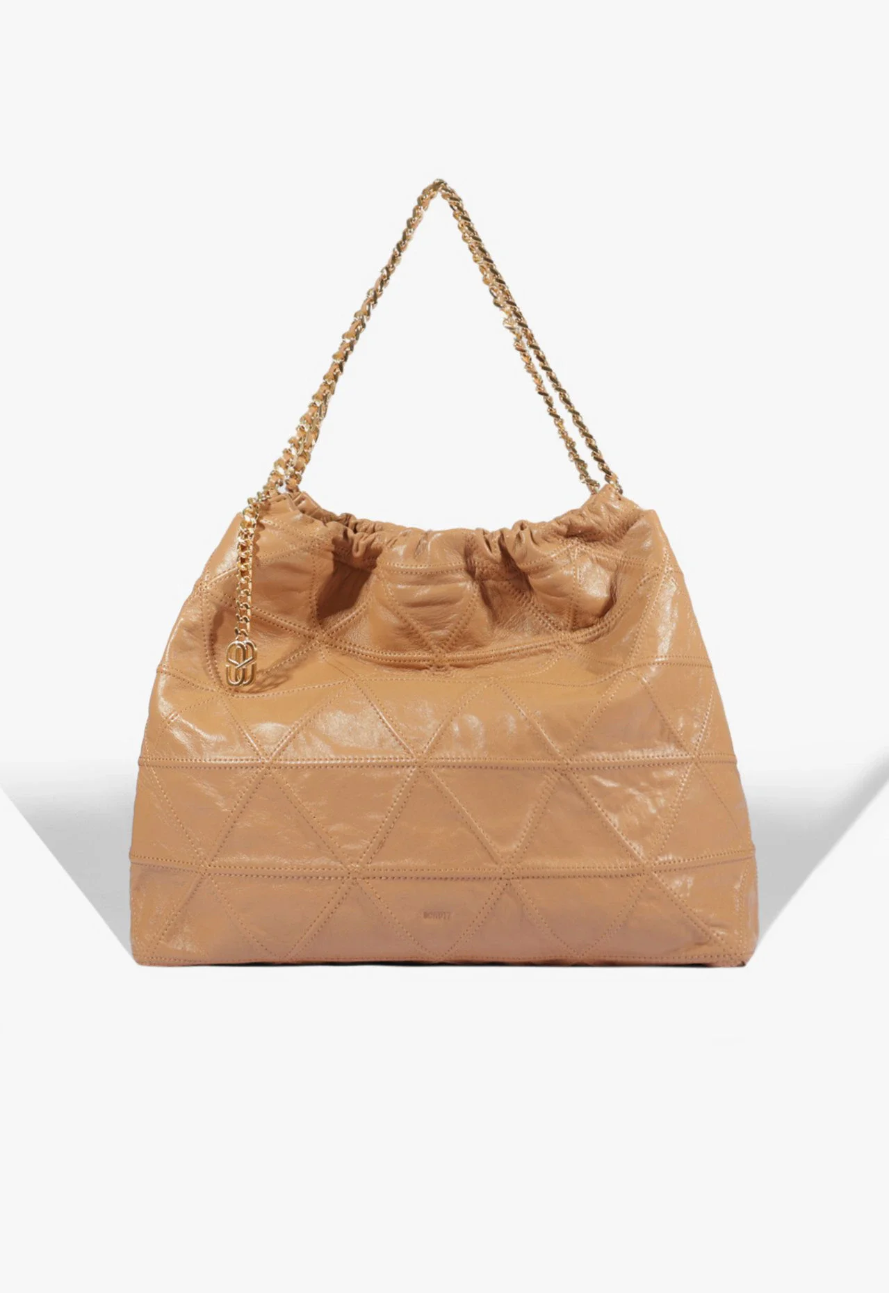 Bolsa Hobo Anne Média Couro Nude