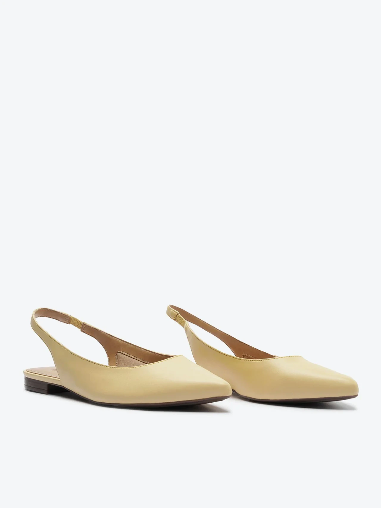 Sapatilha Slingback Bico Fino Amarela