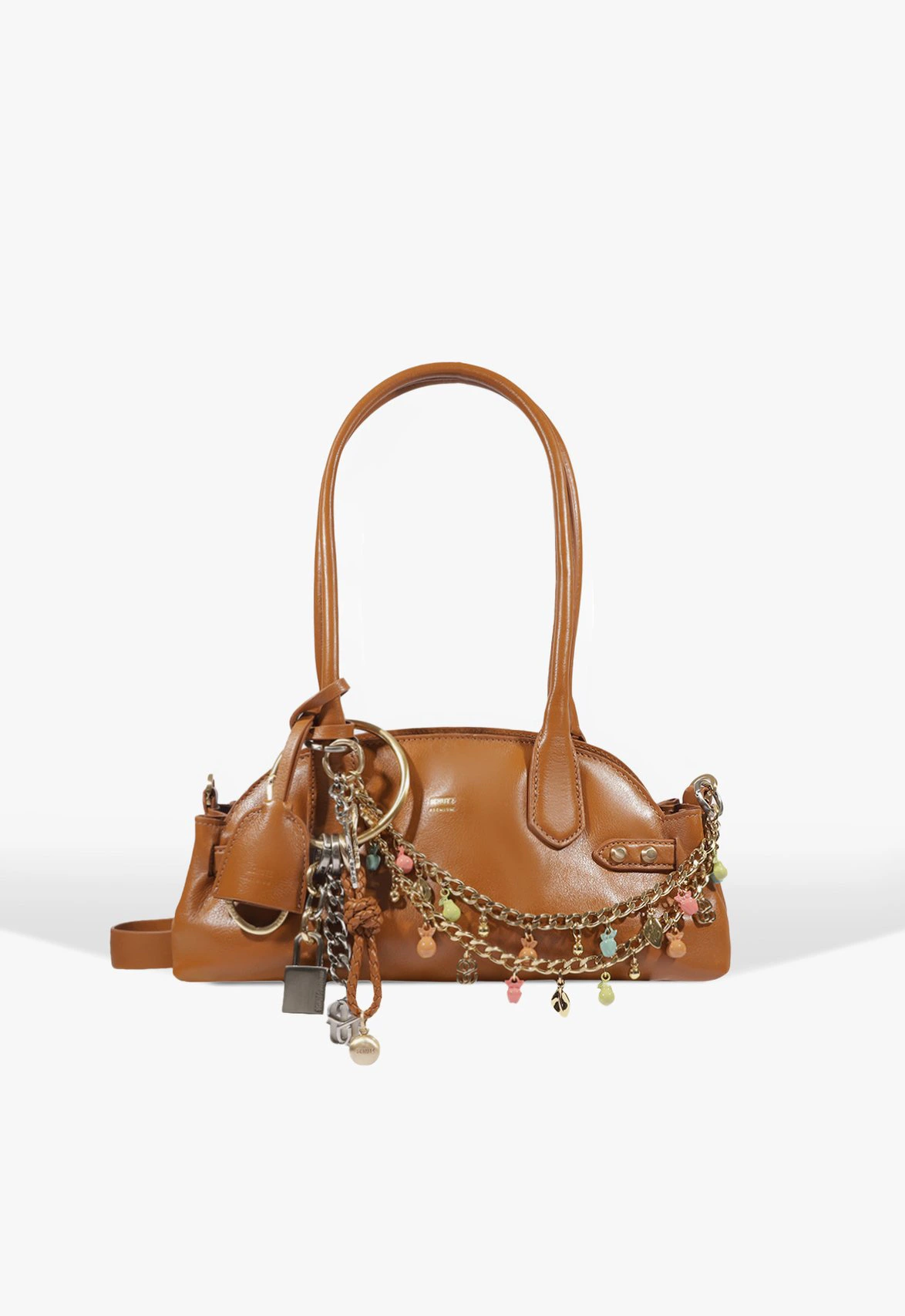 Bolsa Broadway Shoulder Média Couro Marrom