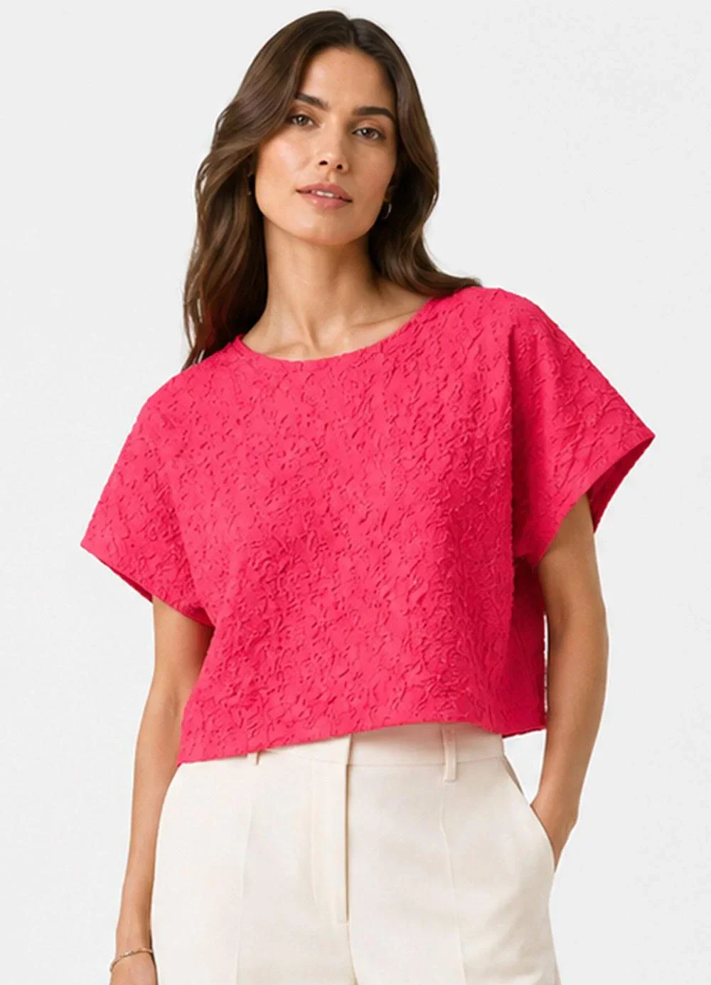 Infinita Cor - Blusa Feminina em Malha Cocai Rosa