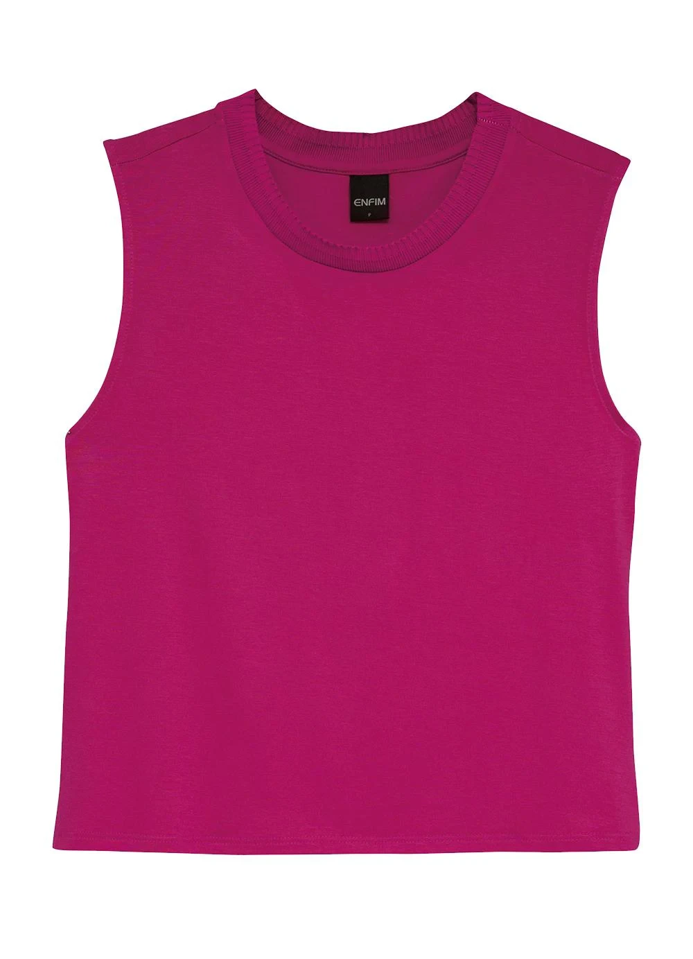 Enfim - Blusa Básica em Viscose Fúcsia
