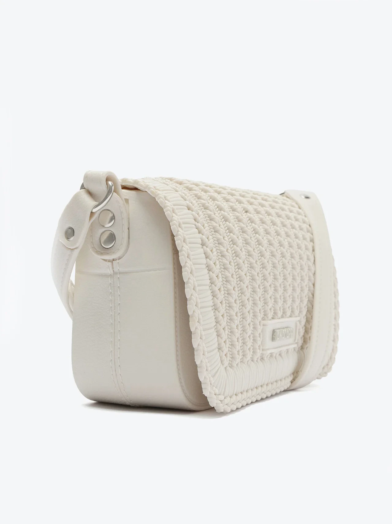 Bolsa Tiracolo Média Palha Branca