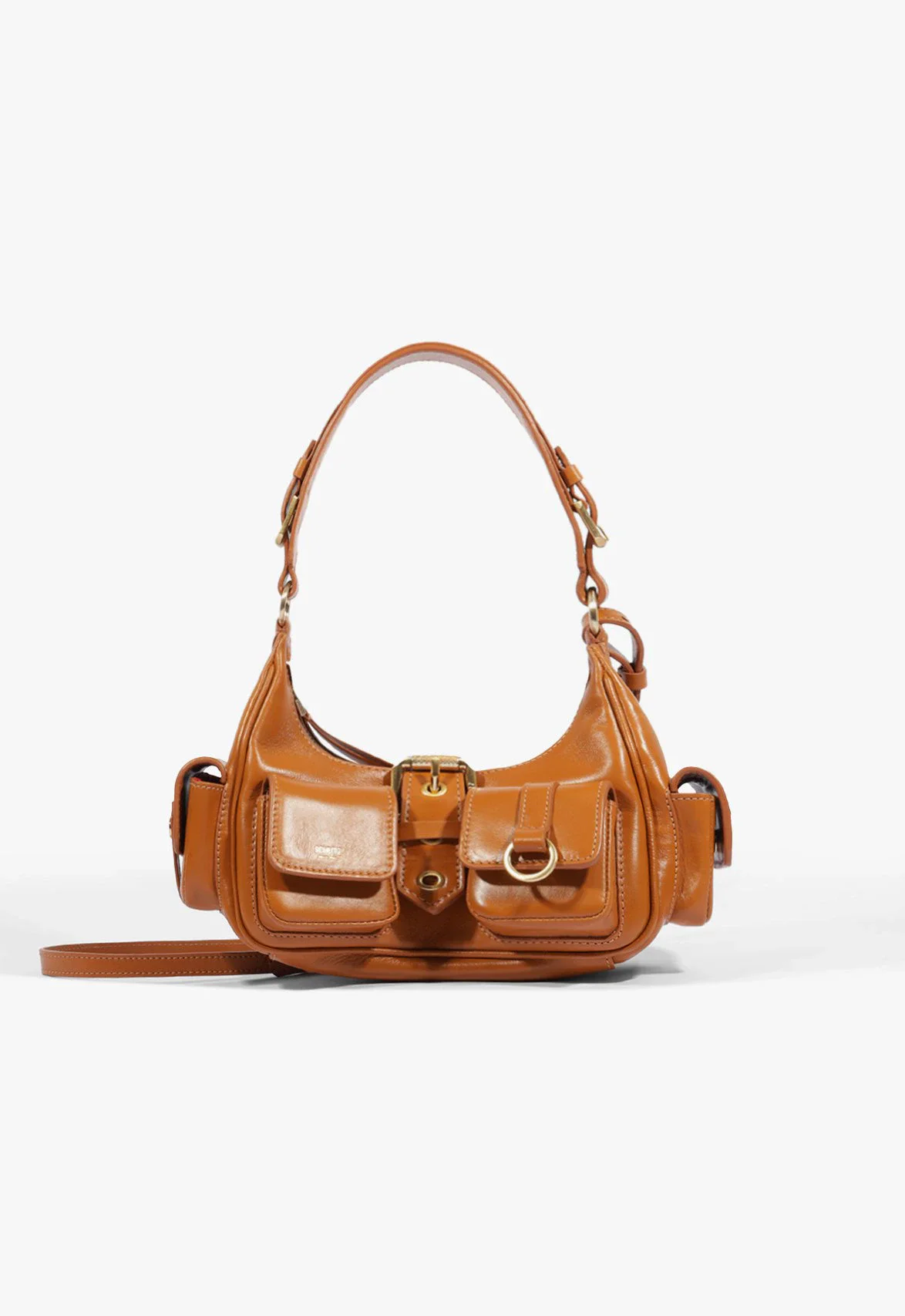 Bolsa Hobo Mini Lilo Média Couro Marrom
