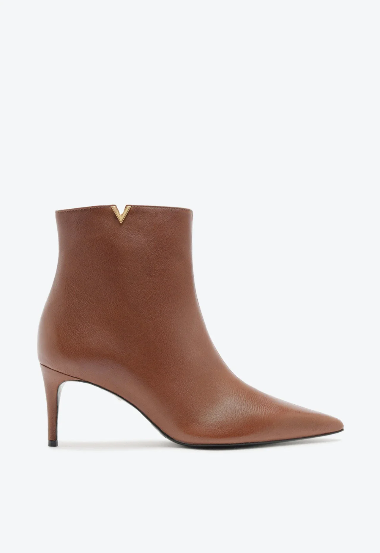 Bota Salto Fino Camurça Marrom