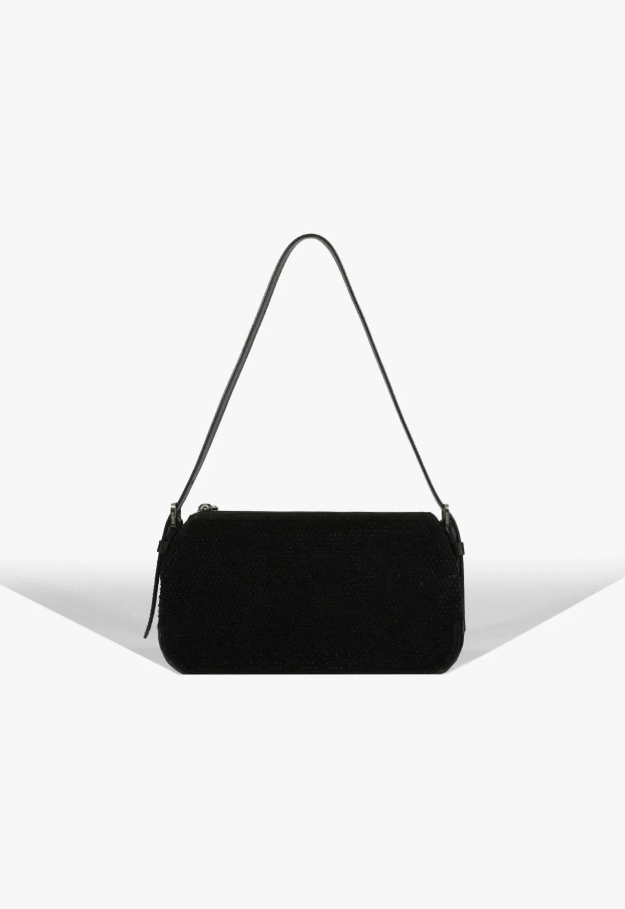 Bolsa Clutch Piper Pequena Couro Preta
