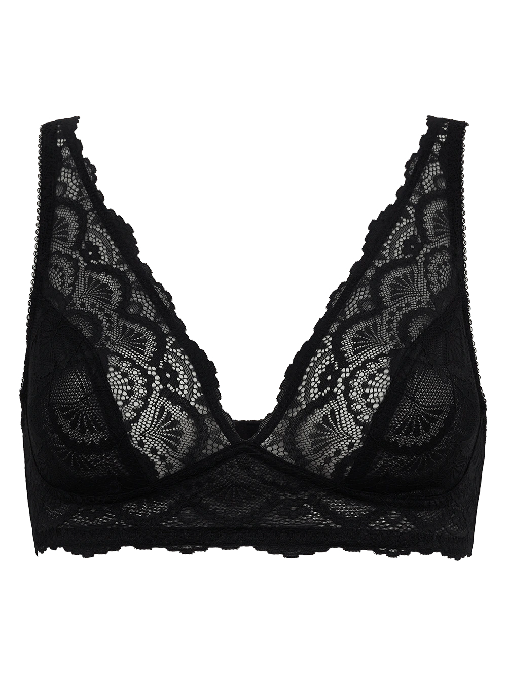 Sutiã Triângulo Renda Shiny Love Preto
