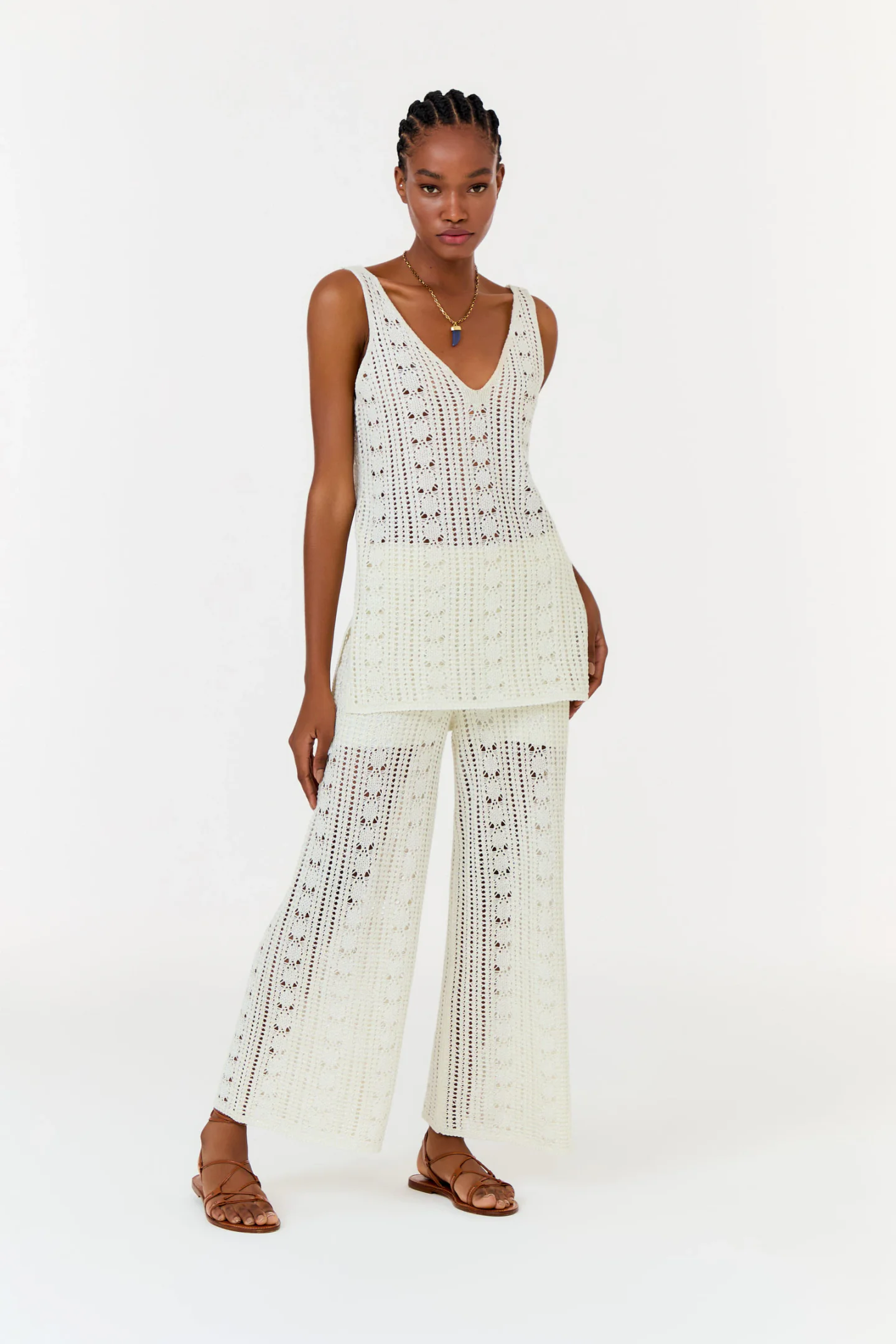 Calça Tricot Cropped