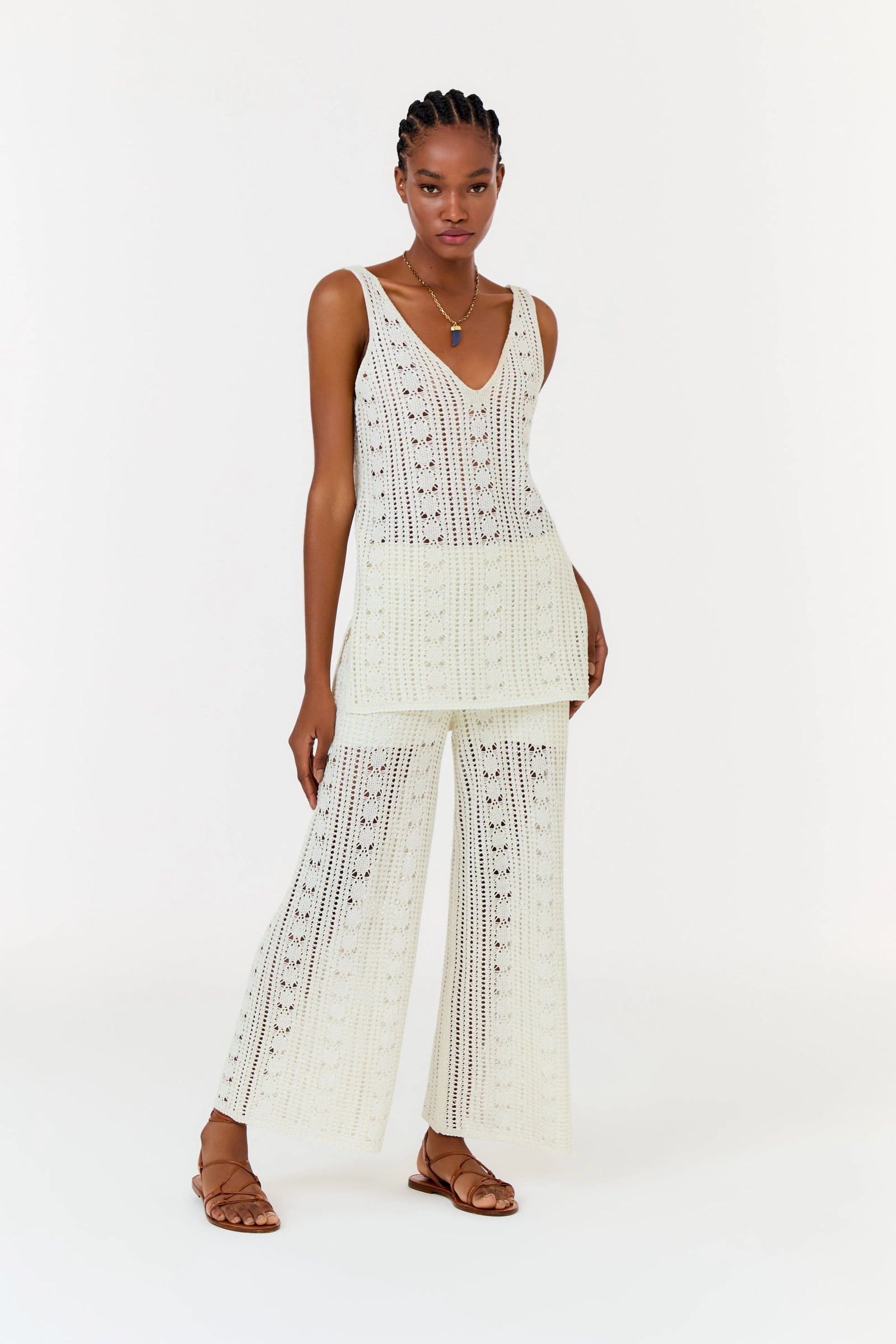 Calça Tricot Cropped
