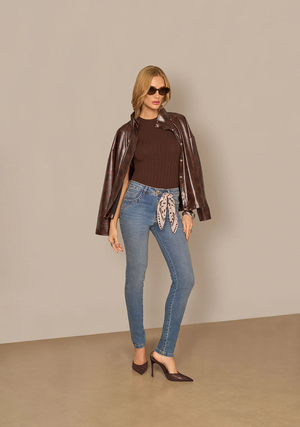 Calça Zinco Skinny Média Azul