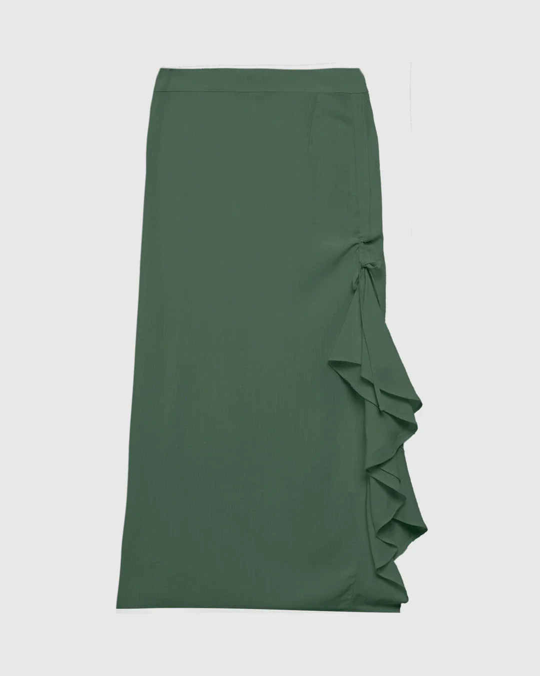 Saia Feminina Com Franzido Lateral Em Viscose Texturizada