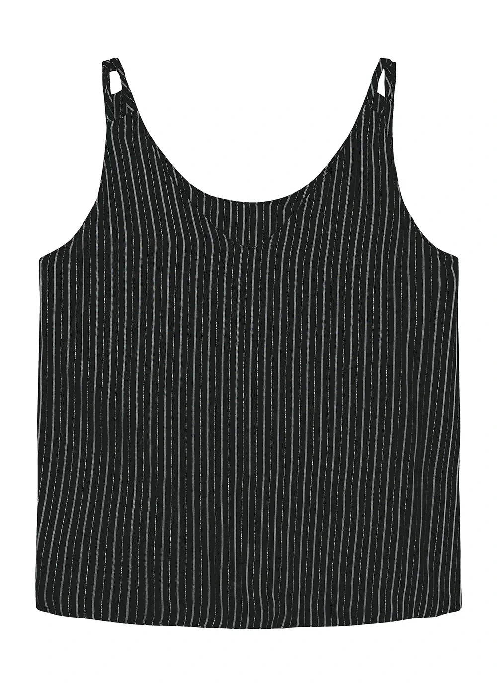 Malwee - Blusa Ampla Listrada com Lurex Preto