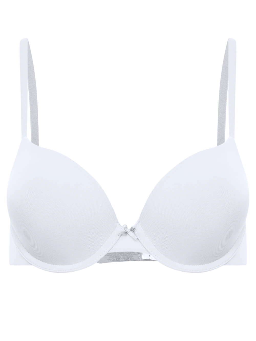 Sutiã Meia Taça Bojo Up Essentials Microfibra Branco