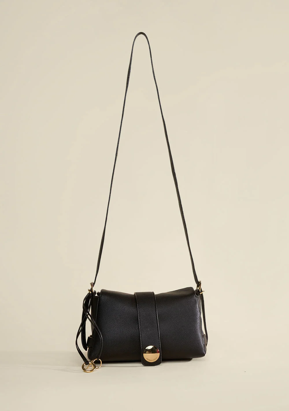 Bolsa Crossbody Com Chaveiro Preto