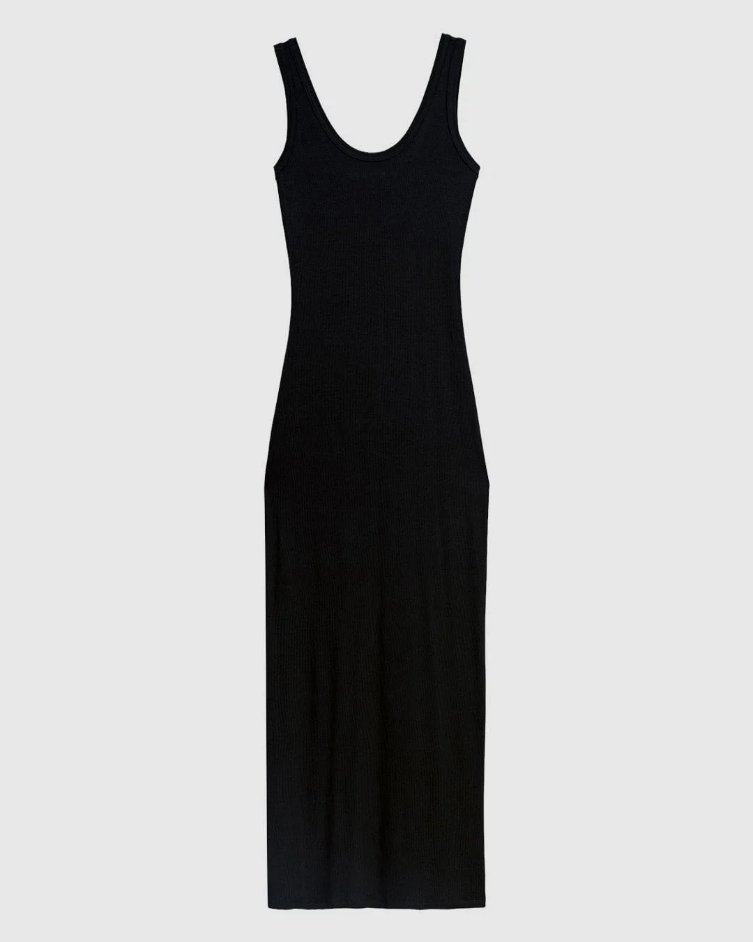 Vestido Longo Feminino Fenda Costas Malha Viscose Canelada - ENFIM