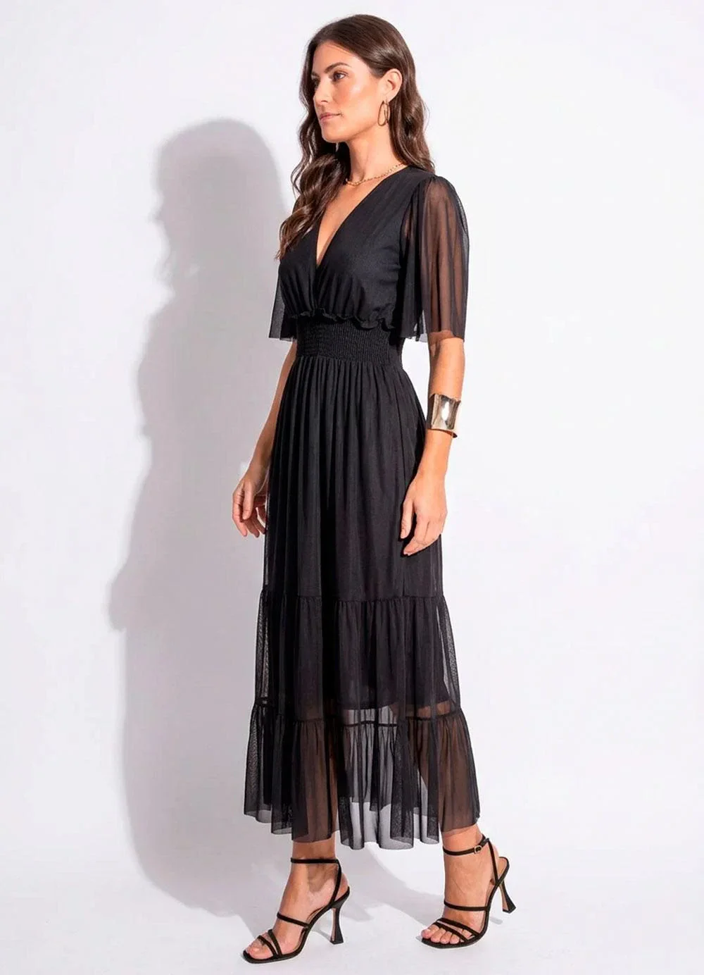 Quintess - Vestido Preto em Tule