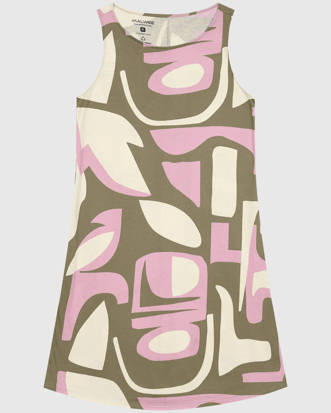 Vestido Feminino Regata Estampado Em Algodão