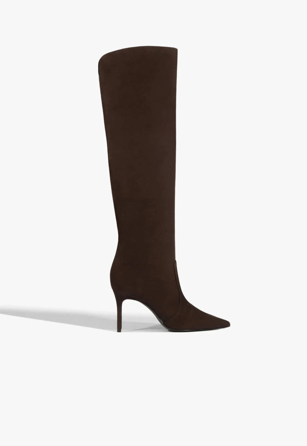 Bota Dressy Cano Longo Couro Marrom Escuro