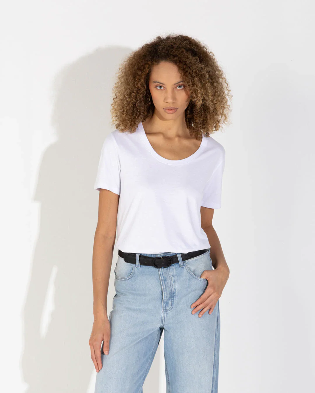 Camiseta Pima Gola U Feminina