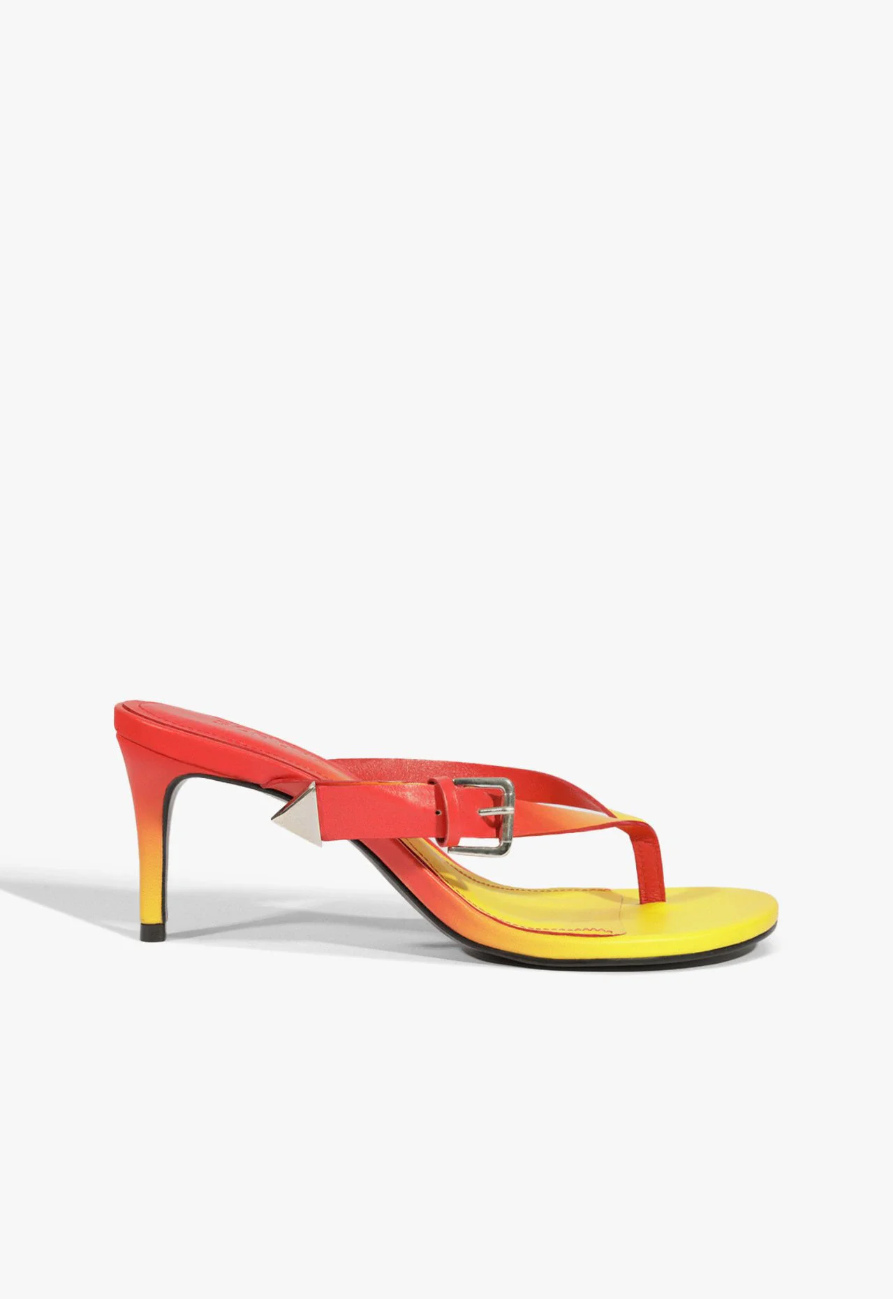 Mule Verniz Classic Couro Vermelho e Amarelo