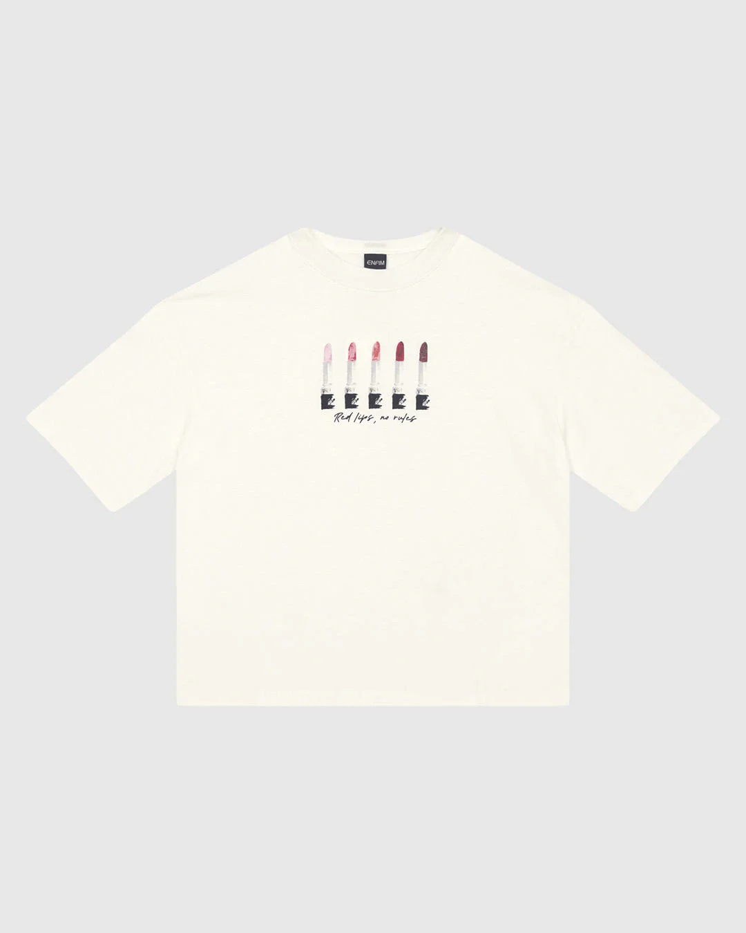 Camiseta Ampla Feminina Red Lips, No Rules Em Malha Algodão - ENFIM