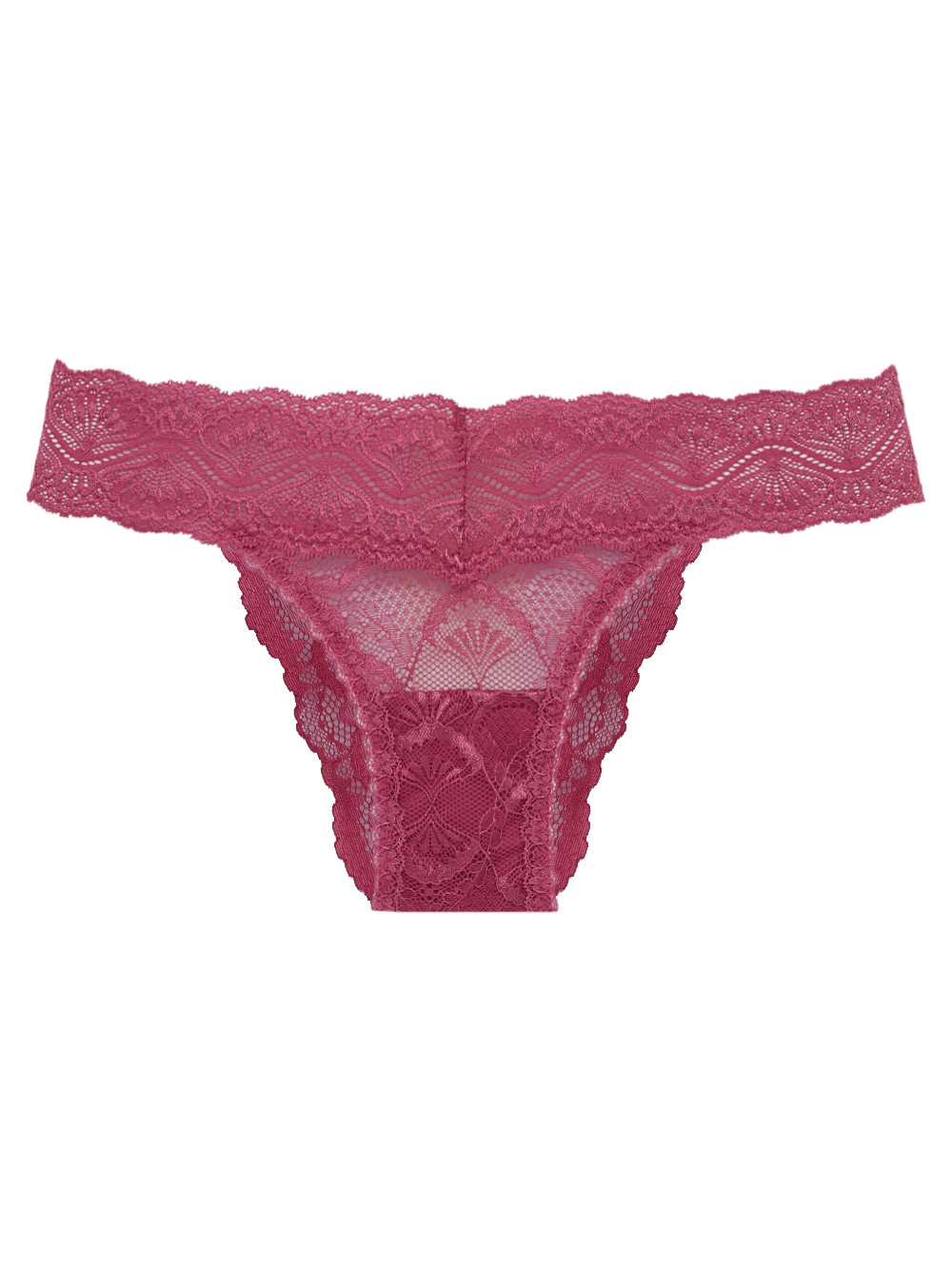 Calcinha Biquíni Renda Shiny Love Rosa Malaga