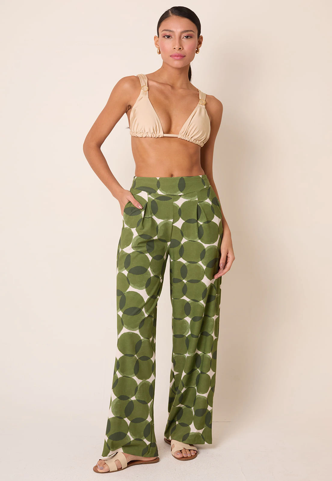 Calça Feminina Fluxy Ampla com Pregas - Bubbles