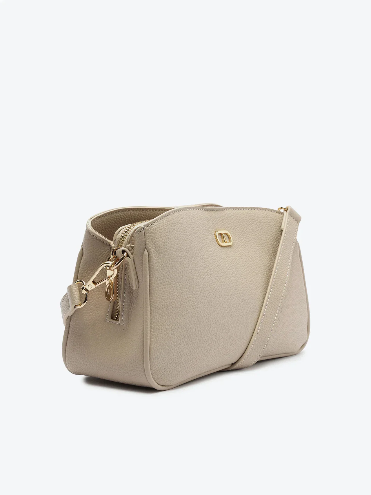 Bolsa Tiracolo Média Bag Charm Porta-Cartão Cinza