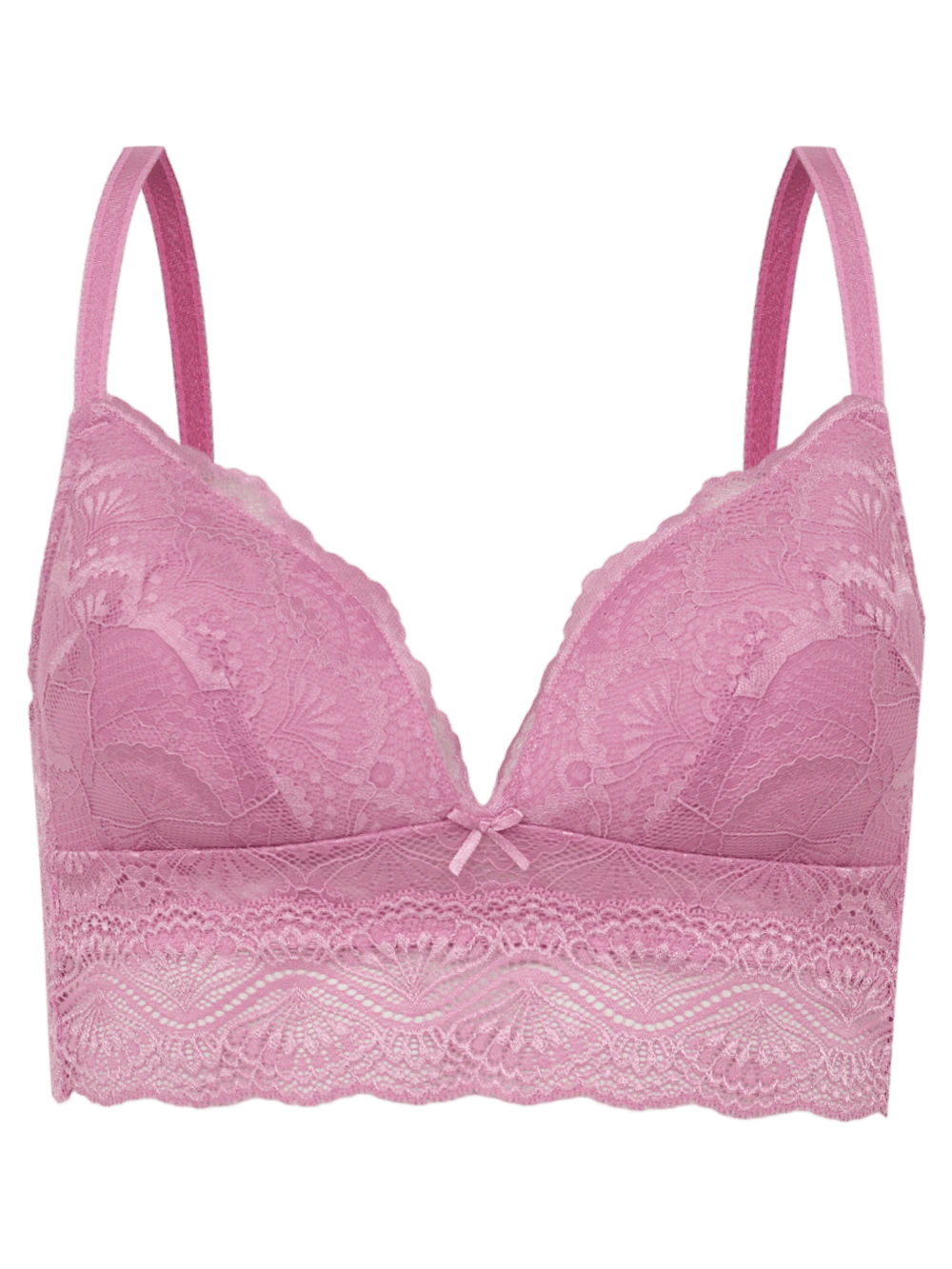 Sutiã Triângulo Bojo Renda Shiny Love Rosa Mauve Orchid