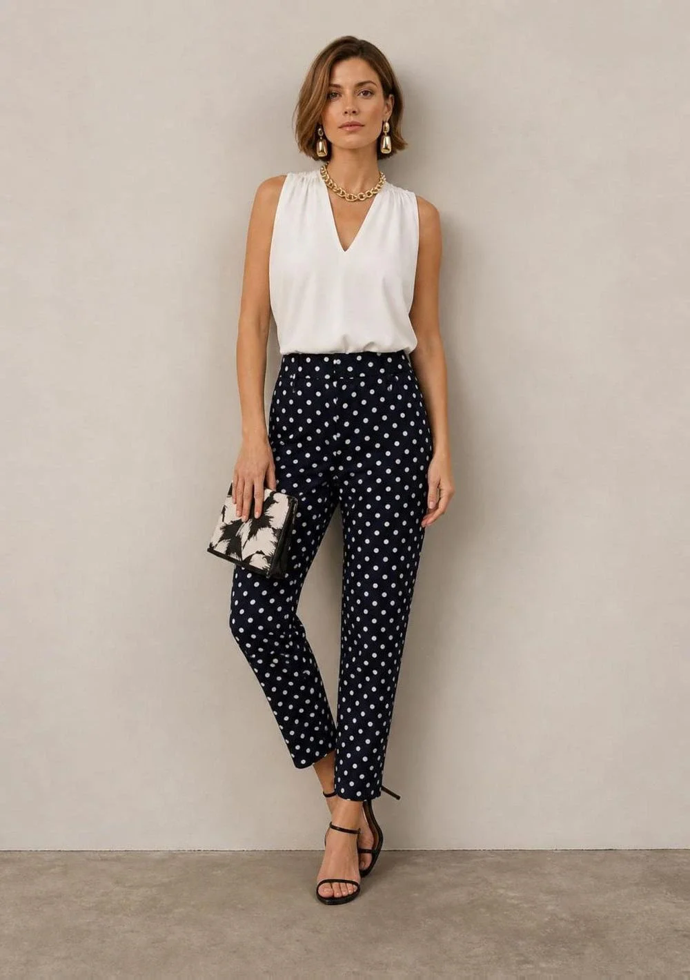 Calça Slim Alta Preto
