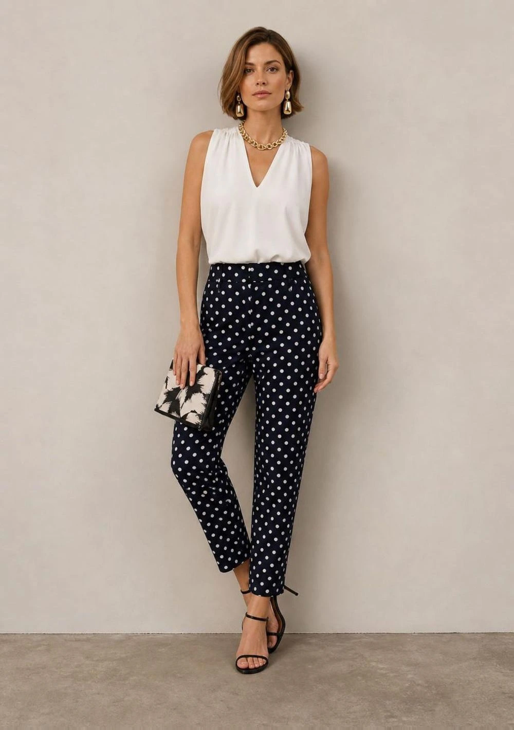 Calça Slim Alta Preto