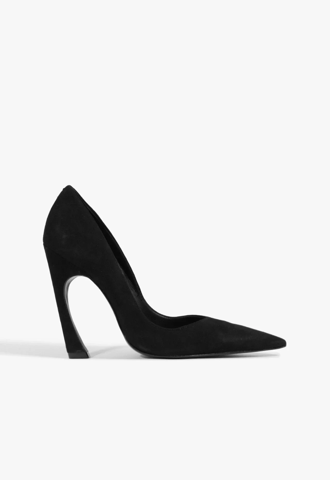 Scarpin Lexi Salto Alto Camurça Preto