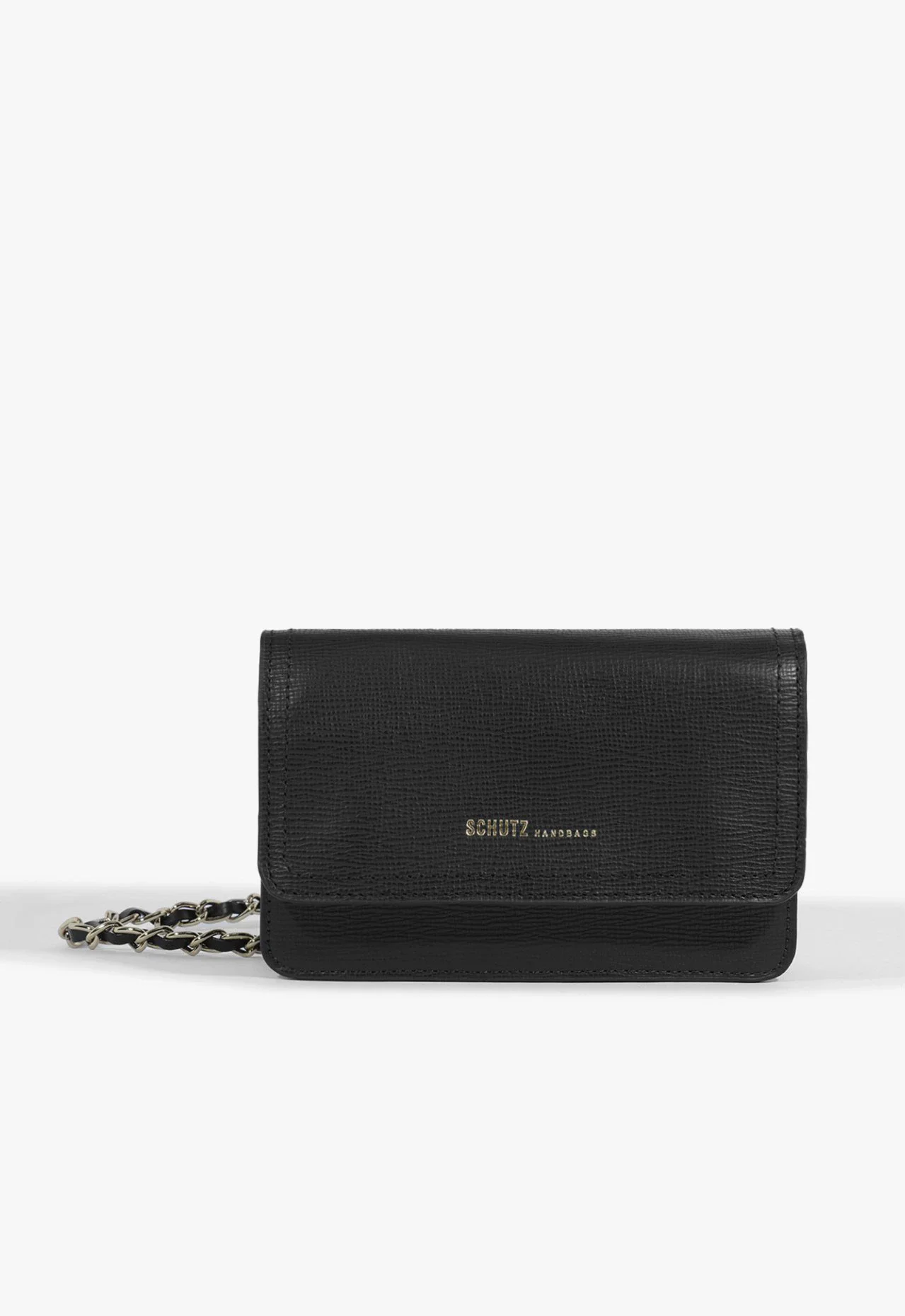 Bolsa Tiracolo Lorena Couro Preta
