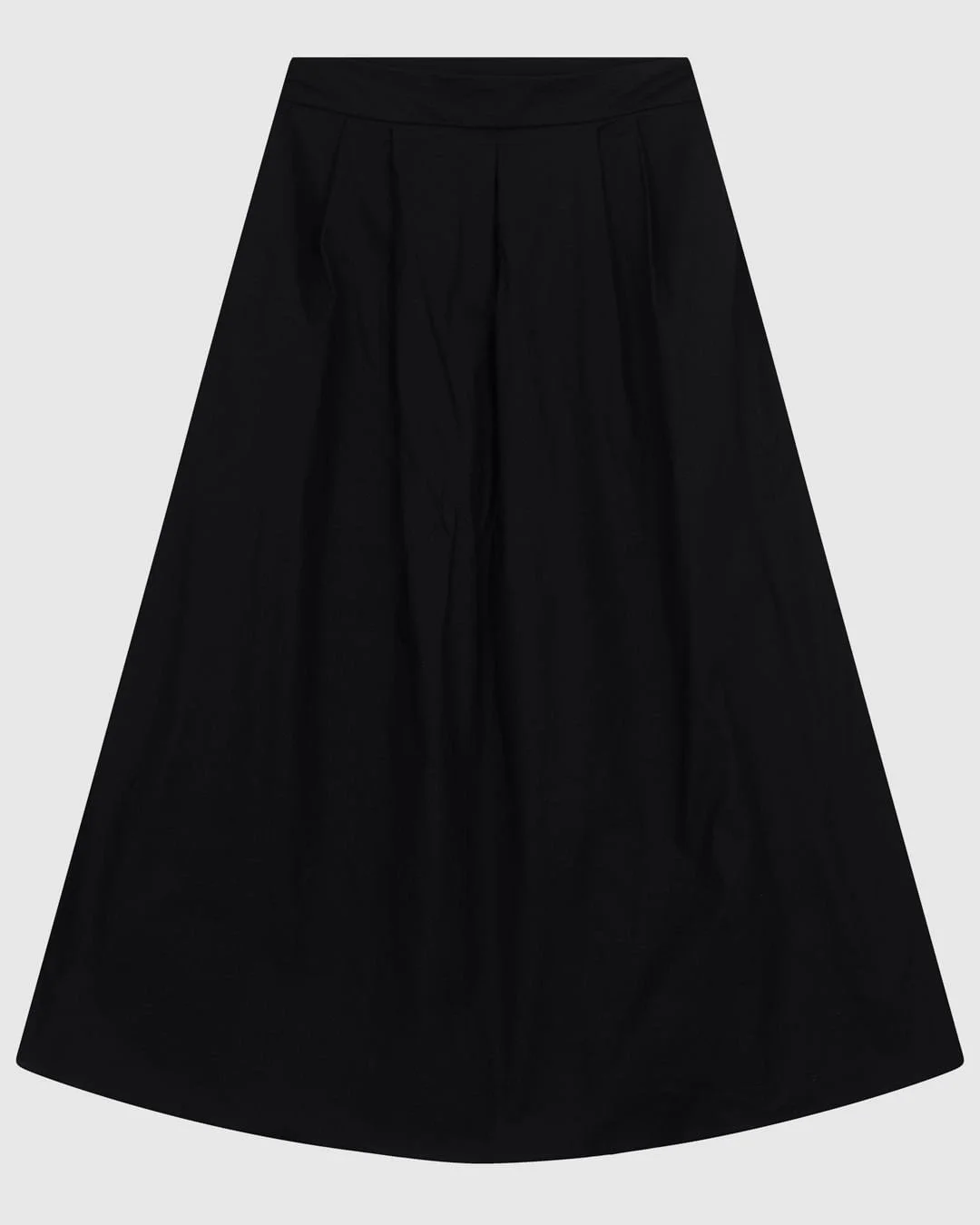 Saia Midi Feminina Pregas Bolso Funcional Em Algodão Stretch - ENFIM