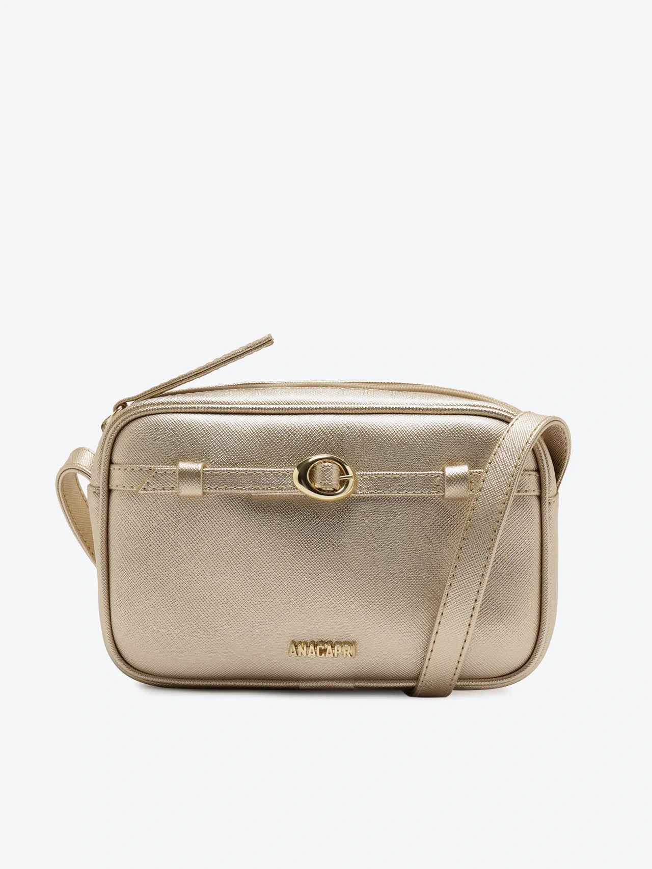 Bolsa Tiracolo Média Pingente Dourada