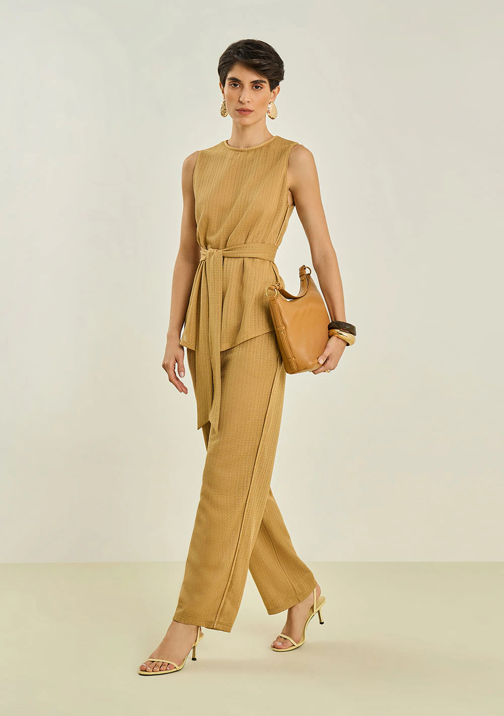 Calça Maria.Valentina Reta Alta Dourado