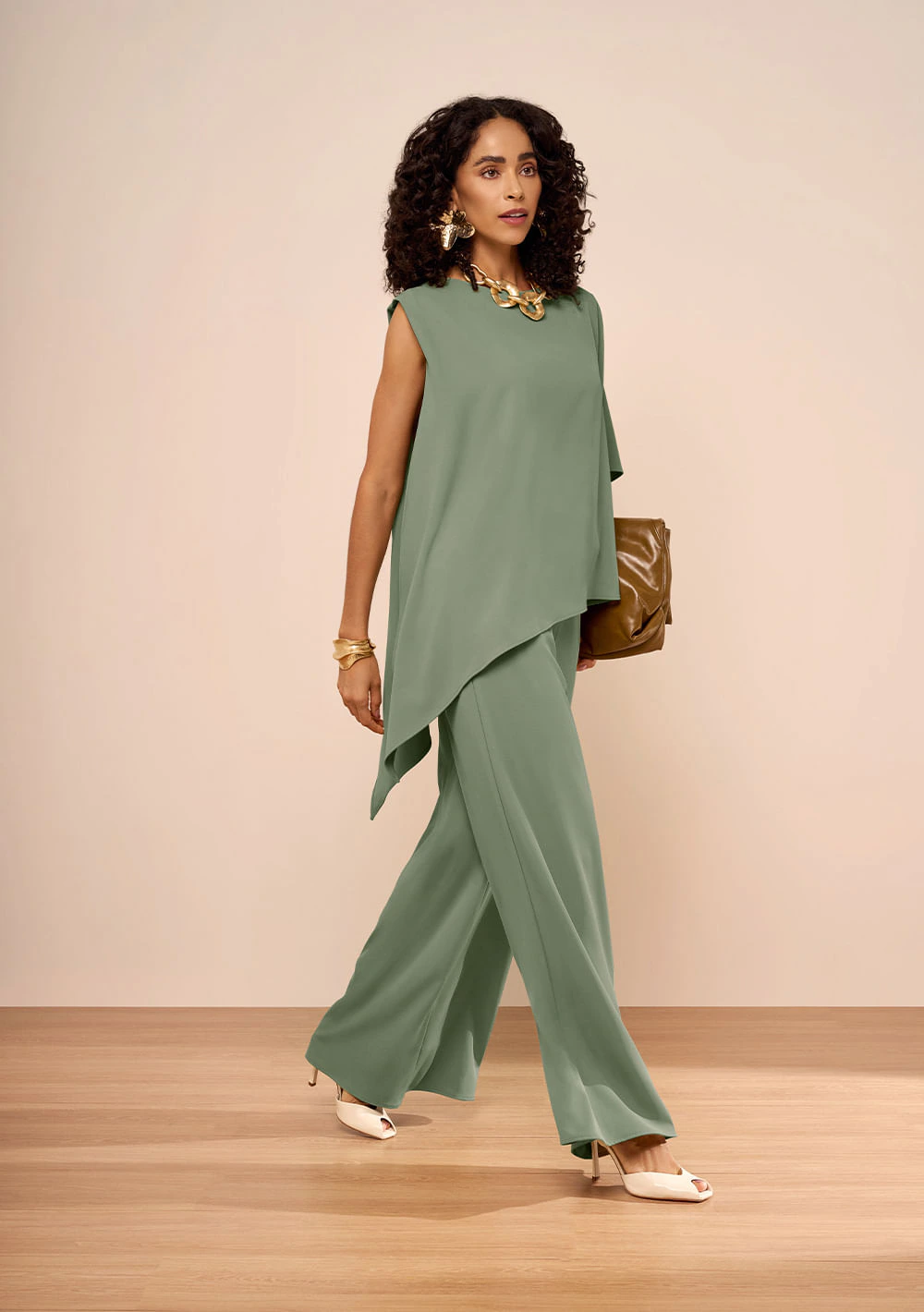Blusa Alongada Sândalo Verde
