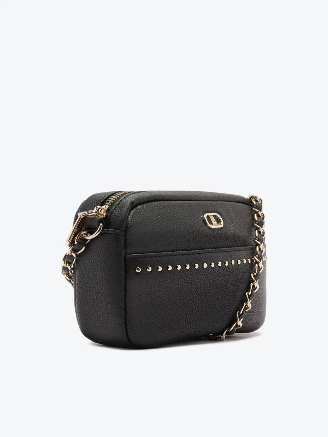 Bolsa Tiracolo Pequena Tachas Preta