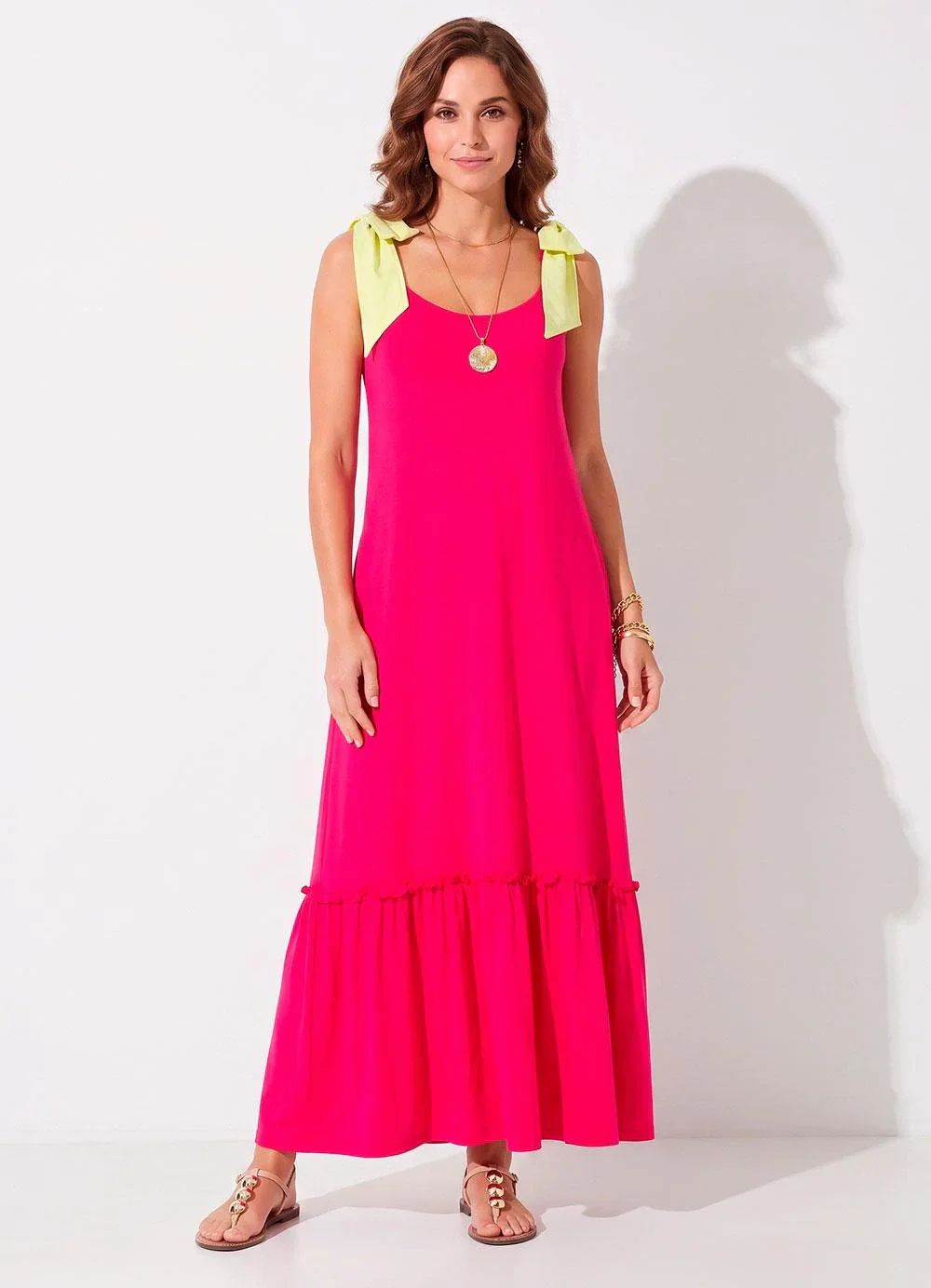 Quintess - Vestido Pink em Malha de Viscose