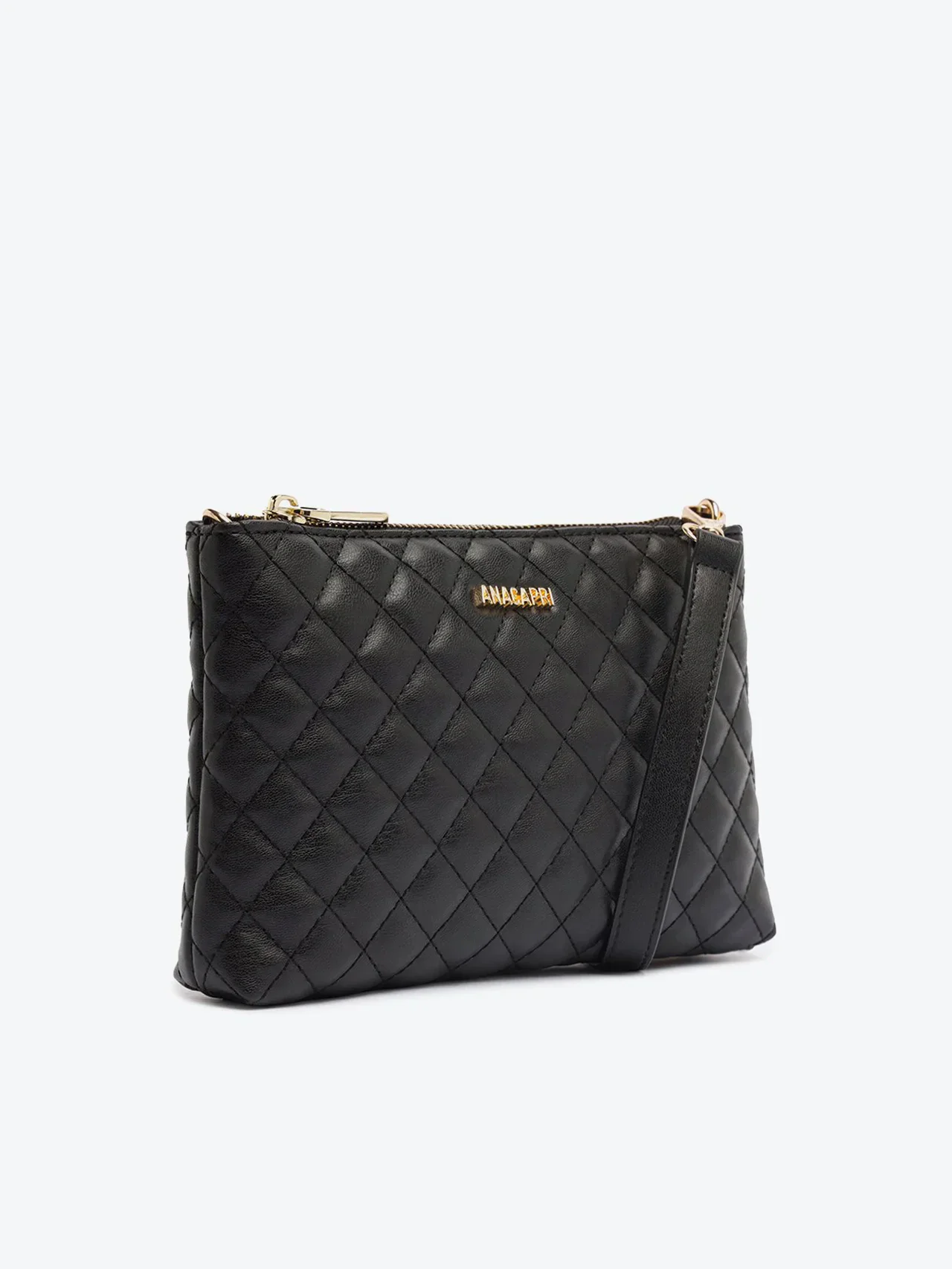 Bolsa Tiracolo Pequena Matelassê Preta