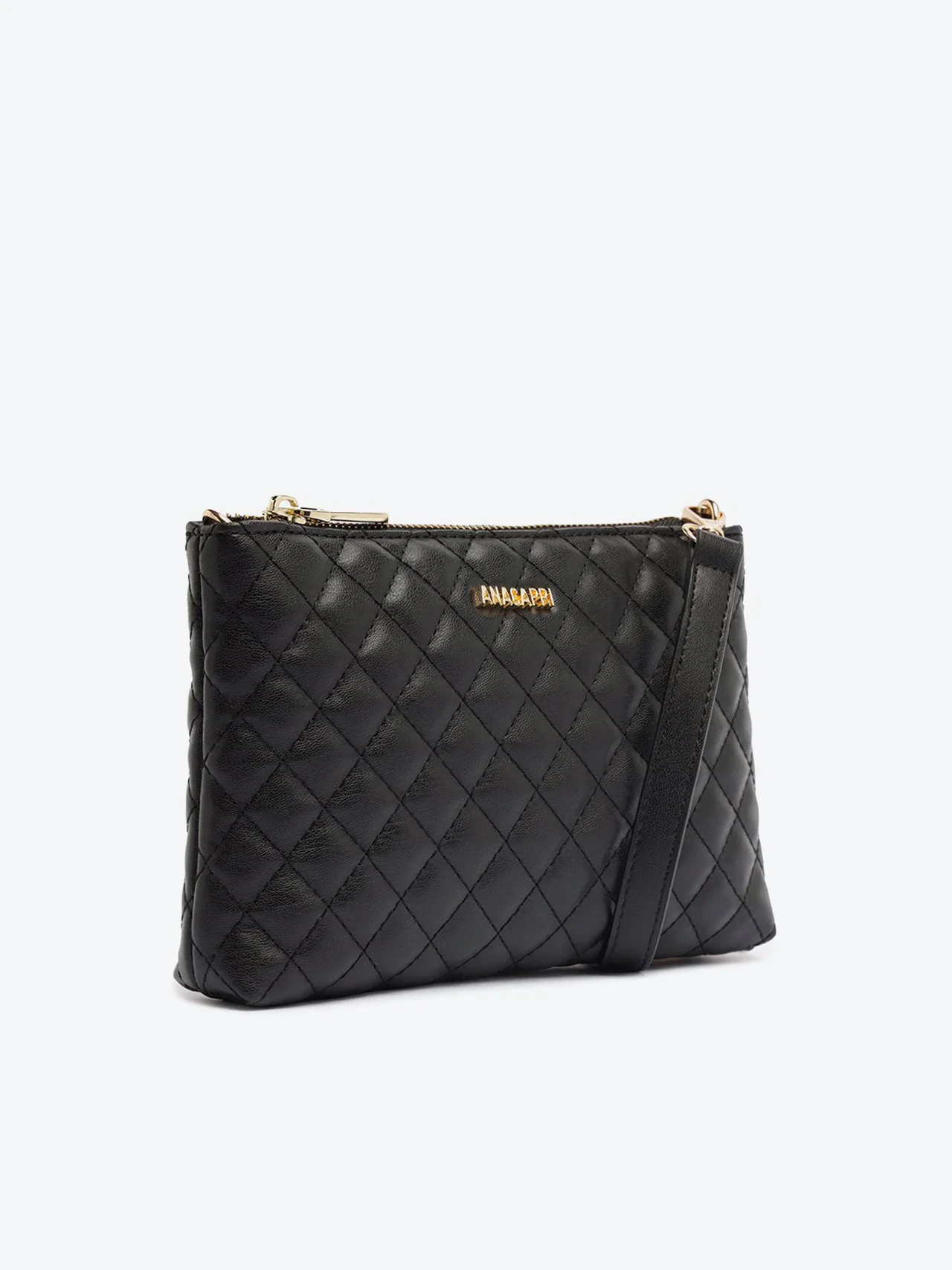 Bolsa Tiracolo Pequena Matelassê Preta