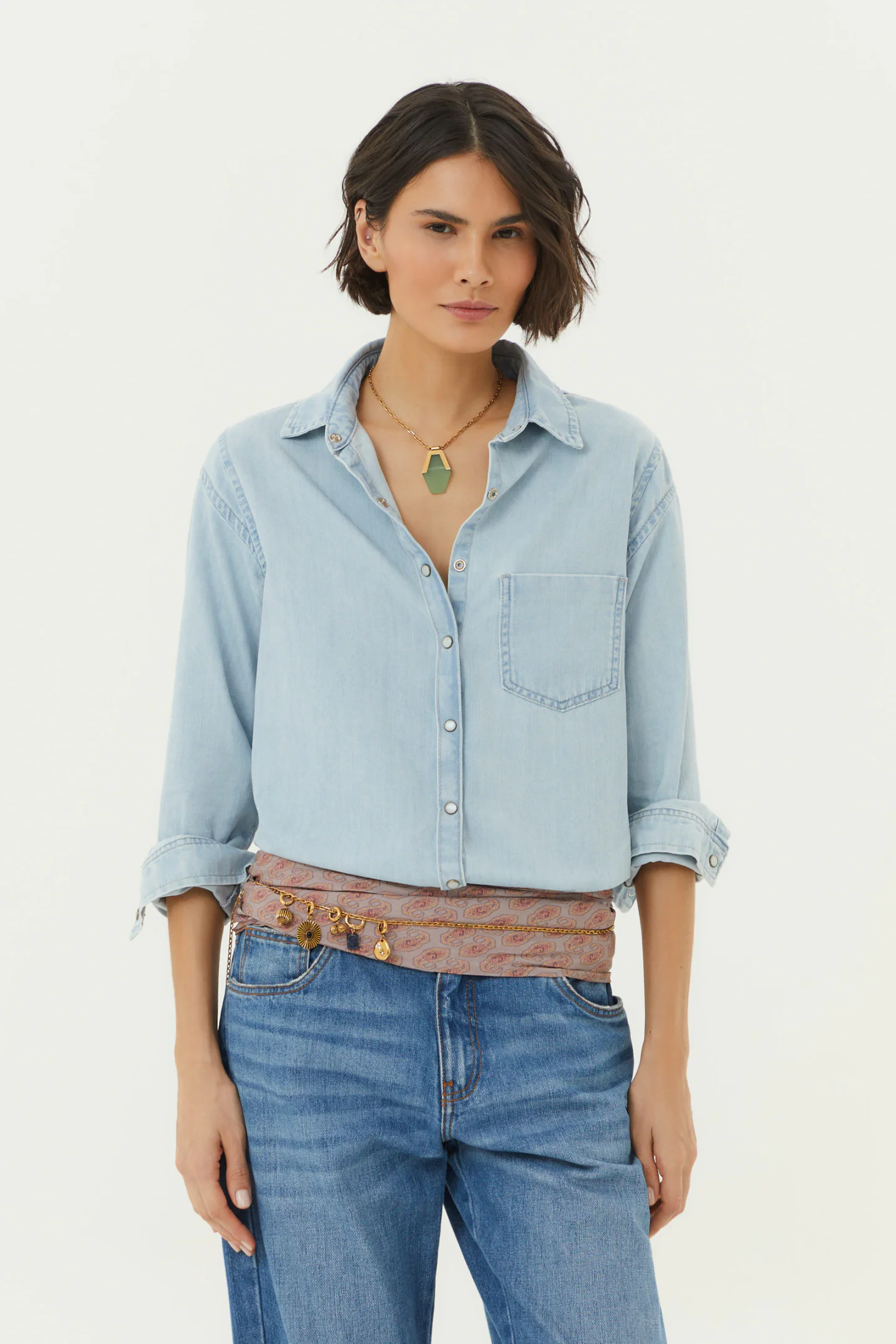 Camisa Jeans Bolso Used