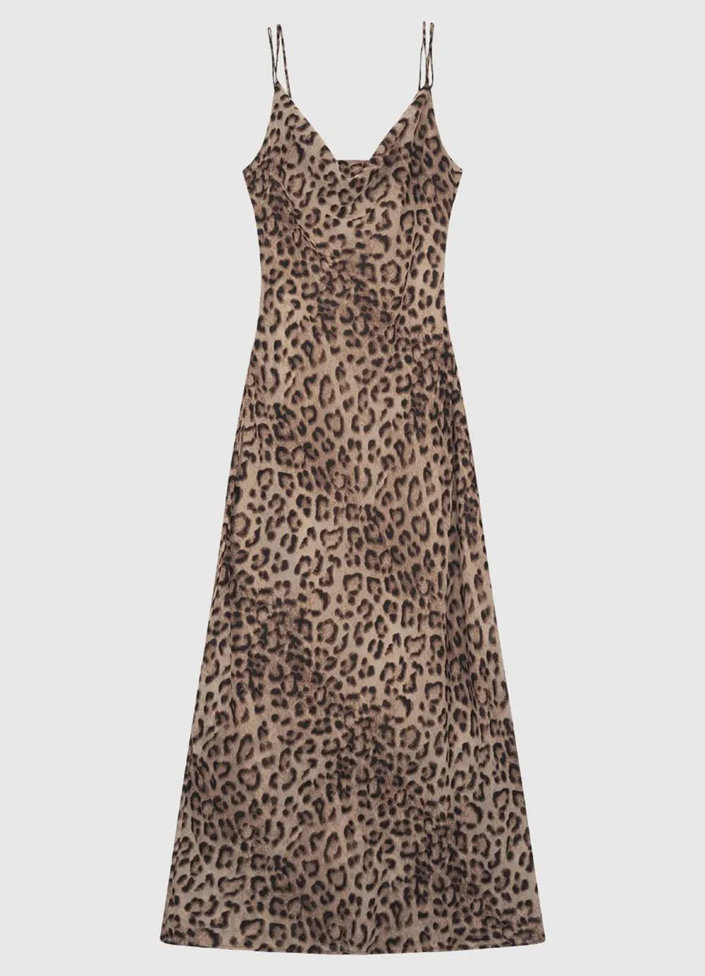 Enfim - Vestido Mídi Evasê Marrom
