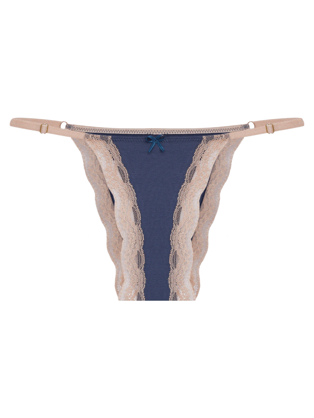 Calcinha String Regular Back Algodão Pop Colors Azul Vintage Indigo