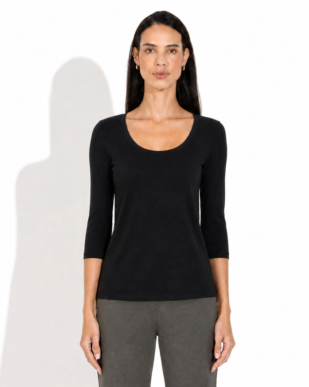 Blusa Modal Manga 3/4 Feminina