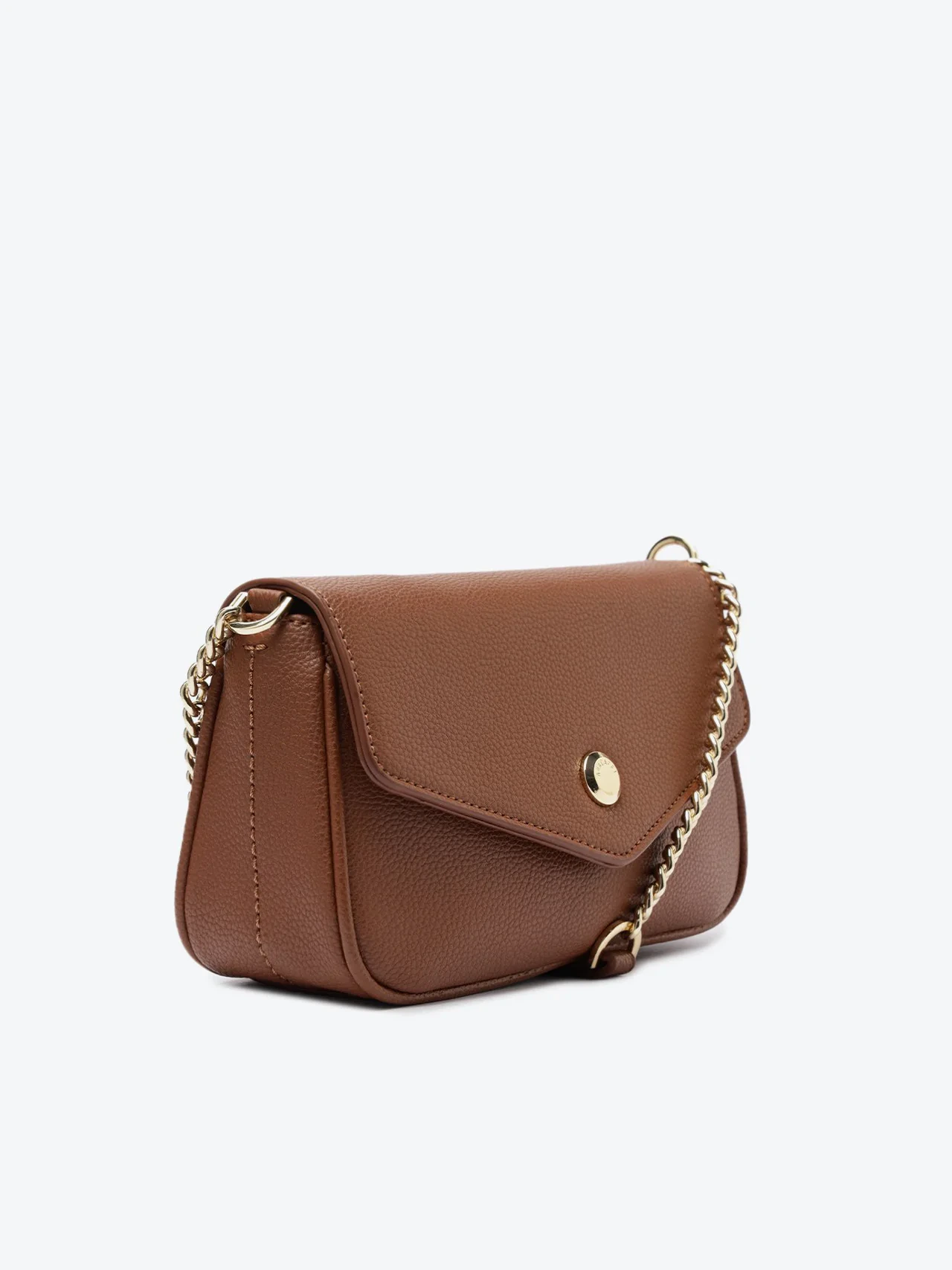 Bolsa Tiracolo Pequena Minimalista Marrom