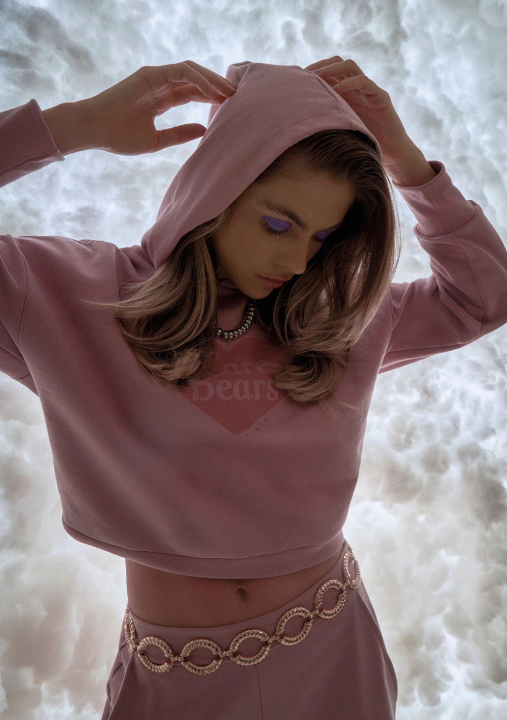 Blusa Zinco Decote Redondo Manga Longa Estampada Rose