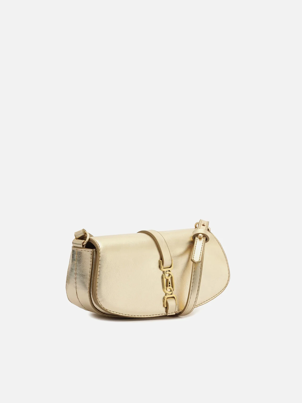 Bolsa Tiracolo Pequena Pingente Dourada