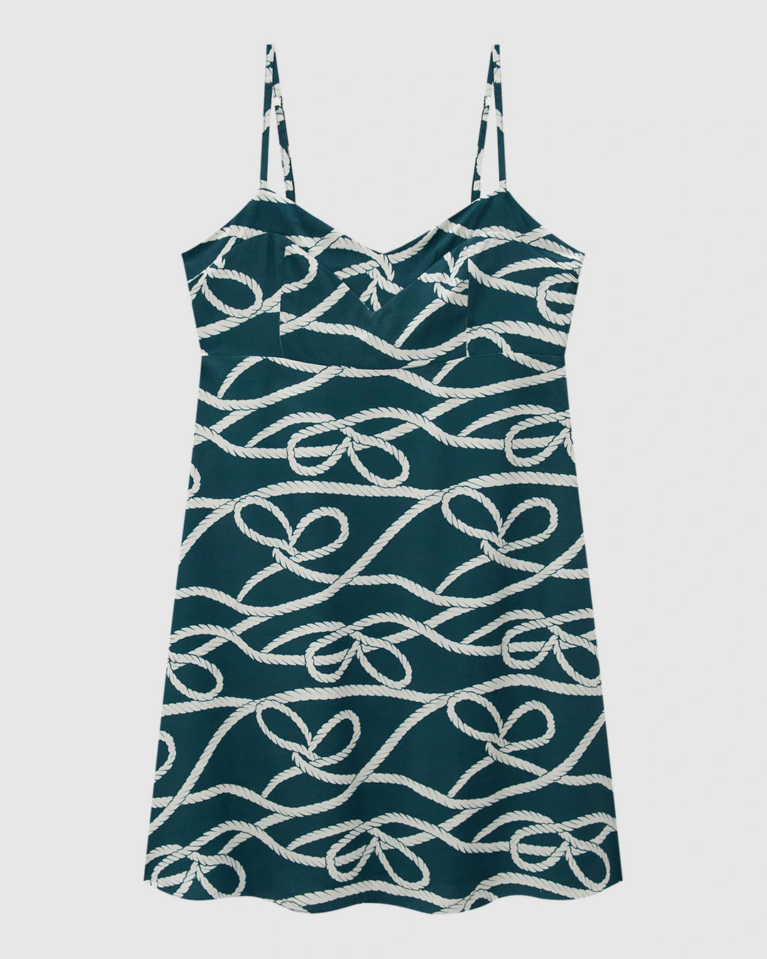 Vestido Feminino Evasê Estampa Navy Em Viscose - ENFIM