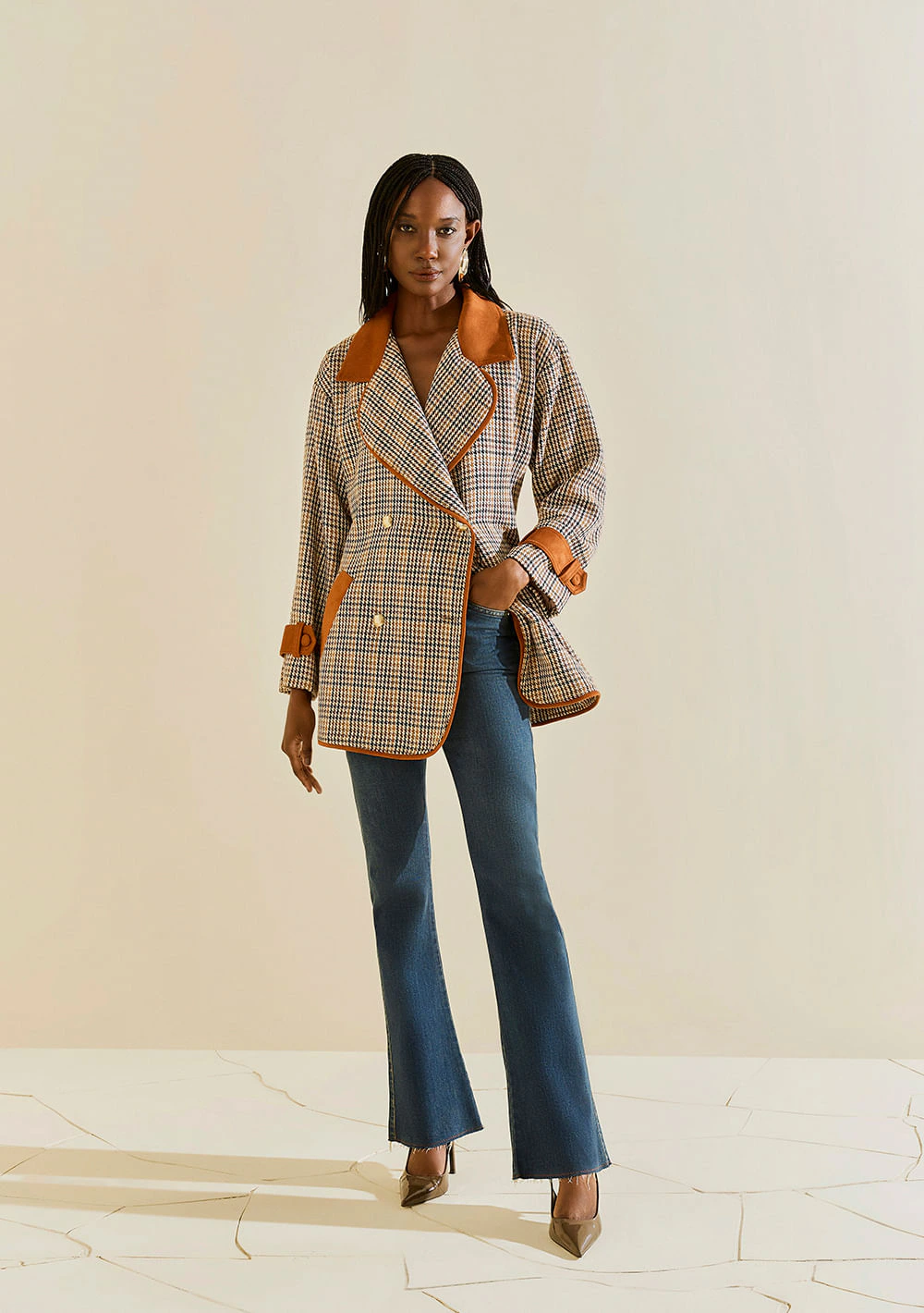 Calça Morena Rosa Boot Cut Alta Azul