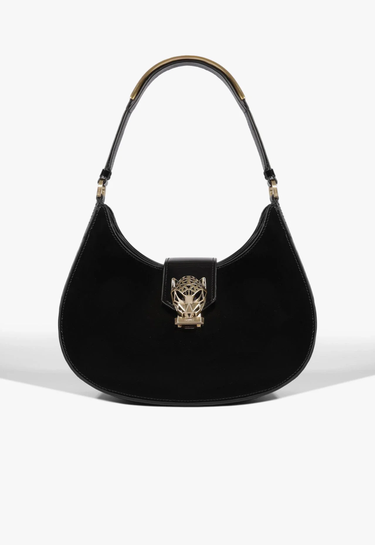Bolsa Tiracolo Leoness Grande Couro Preta
